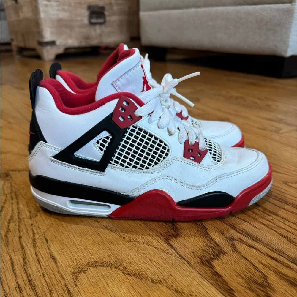 Size 5.5 - Nike Air Jordan 4 Retro OG GS Fire Red 2020 Men's Shoes